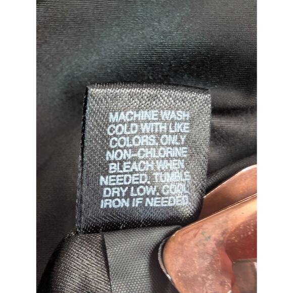 EXPRESS DESIGN STUDIO! LUXE BLACK SATIN WRAPPED STYLE GLAM DRESS! SZ 2 - Picture 10 of 11